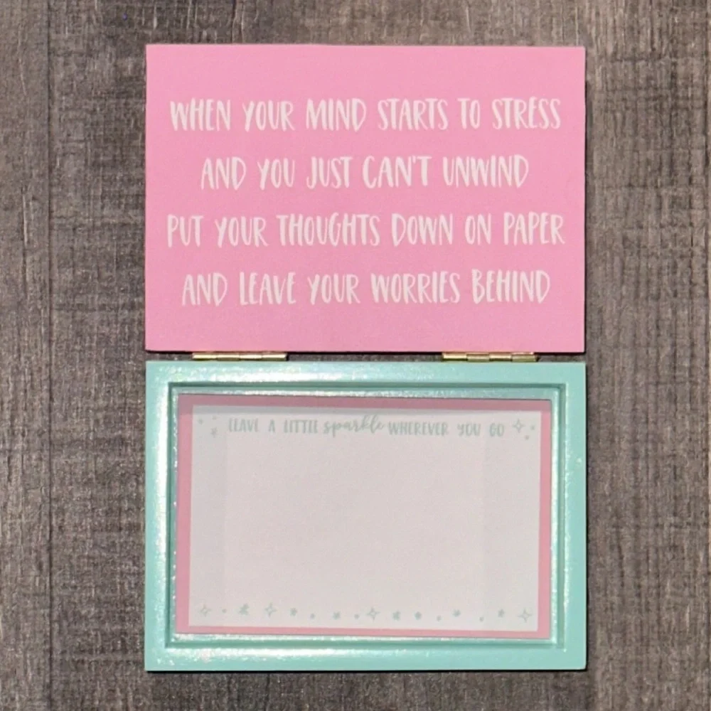 New “Wishes And Dreams” Unicorn Wooden Note Box and Stationary